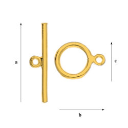 TOGZ-2 Zapięcie typu Toggle Srebro 925 POZŁACANE
