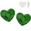 2808 MM 10 Swarovski Heart FB DARK MOSS GREEN HF