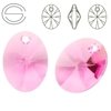 6028 MM 12 Swarovski Oval ROSE