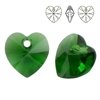 6228 MM 10 Swarovski Heart DARK MOSS GREEN