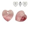 6228 MM 14 Swarovski Heart ANTIQUE PINK ANTP