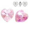 6228 MM 14 Swarovski Heart LIGHT ROSE AB